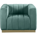  Manufacturer Color_Mint -- Marlon Mint Velvet Upholstered Chair IMAGE 4