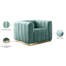  Manufacturer Color_Mint -- Marlon Mint Velvet Upholstered Chair IMAGE 9