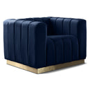  Manufacturer Color_Navy -- Marlon Navy Velvet Upholstered Chair IMAGE 1