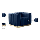  Manufacturer Color_Navy -- Marlon Navy Velvet Upholstered Chair IMAGE 9