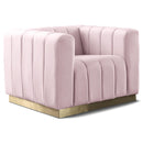  Manufacturer Color_Pink -- Marlon Pink Velvet Upholstered Chair IMAGE 1