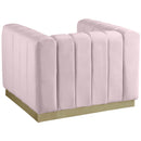  Manufacturer Color_Pink -- Marlon Pink Velvet Upholstered Chair IMAGE 3