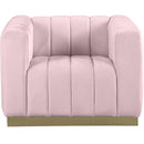 Manufacturer Color_Pink -- Marlon Pink Velvet Upholstered Chair IMAGE 4