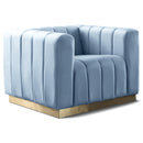  Manufacturer Color_Sky Blue -- Marlon Sky Blue Velvet Upholstered Chair IMAGE 1