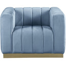  Manufacturer Color_Sky Blue -- Marlon Sky Blue Velvet Upholstered Chair IMAGE 4