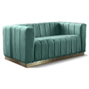  Manufacturer Color_Mint -- Marlon 62.5" Mint Velvet Upholstered Loveseat IMAGE 1