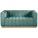  Manufacturer Color_Mint -- Marlon 62.5" Mint Velvet Upholstered Loveseat IMAGE 4