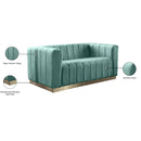  Manufacturer Color_Mint -- Marlon 62.5" Mint Velvet Upholstered Loveseat IMAGE 9