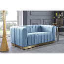  Manufacturer Color_Sky Blue -- Marlon 62.5" Sky Blue Velvet Upholstered Loveseat IMAGE 2