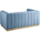  Manufacturer Color_Sky Blue -- Marlon 62.5" Sky Blue Velvet Upholstered Loveseat IMAGE 3