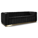  Manufacturer Color_Black -- Meridian Marlon Stationary Fabric Sofa IMAGE 1