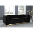  Manufacturer Color_Black -- Meridian Marlon Stationary Fabric Sofa IMAGE 2