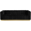  Manufacturer Color_Black -- Meridian Marlon Stationary Fabric Sofa IMAGE 4