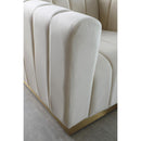  Manufacturer Color_Cream -- Marlon 86.5" Cream Velvet Upholstered Sofa IMAGE 5