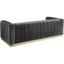  Manufacturer Color_Grey -- Marlon 86.5" Grey Velvet Upholstered Sofa IMAGE 3
