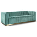  Manufacturer Color_Mint -- Marlon 86.5" Mint Velvet Upholstered Sofa IMAGE 1