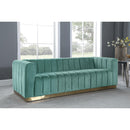  Manufacturer Color_Mint -- Marlon 86.5" Mint Velvet Upholstered Sofa IMAGE 2