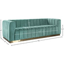  Manufacturer Color_Mint -- Marlon 86.5" Mint Velvet Upholstered Sofa IMAGE 7