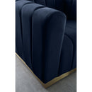  Manufacturer Color_Navy -- Marlon 86.5" Navy Velvet Upholstered Sofa IMAGE 5