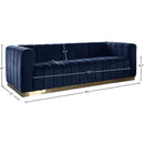  Manufacturer Color_Navy -- Marlon 86.5" Navy Velvet Upholstered Sofa IMAGE 8