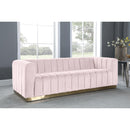  Manufacturer Color_Pink -- Marlon 86.5" Pink Velvet Upholstered Sofa IMAGE 2