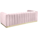  Manufacturer Color_Pink -- Marlon 86.5" Pink Velvet Upholstered Sofa IMAGE 3