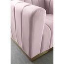  Manufacturer Color_Pink -- Marlon 86.5" Pink Velvet Upholstered Sofa IMAGE 5