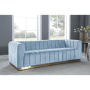  Manufacturer Color_Sky Blue -- Marlon 86.5" Sky Blue Velvet Upholstered Sofa IMAGE 2