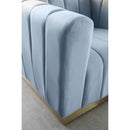  Manufacturer Color_Sky Blue -- Marlon 86.5" Sky Blue Velvet Upholstered Sofa IMAGE 5