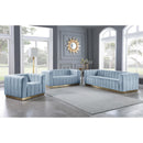  Manufacturer Color_Sky Blue -- Marlon 86.5" Sky Blue Velvet Upholstered Sofa IMAGE 7