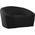 Meridian Riley Stationary Fabric Chair 610Black-C IMAGE 1