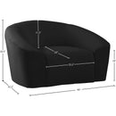 Meridian Riley Black Velvet Chair IMAGE 8
