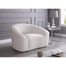  Manufacturer Color_Cream -- Riley Cream Velvet Upholstered Chair IMAGE 2