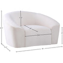  Manufacturer Color_Cream -- Riley Cream Velvet Upholstered Chair IMAGE 8