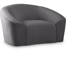  Manufacturer Color_Grey -- Riley Grey Velvet Upholstered Chair IMAGE 1