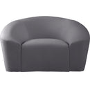 Manufacturer Color_Grey -- Riley Grey Velvet Upholstered Chair IMAGE 5