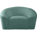  Manufacturer Color_Mint -- Riley Mint Velvet Upholstered Chair IMAGE 5