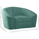  Manufacturer Color_Mint -- Riley Mint Velvet Upholstered Chair IMAGE 8