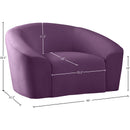  Manufacturer Color_Purple -- Riley Purple Velvet Upholstered Chair IMAGE 2