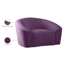  Manufacturer Color_Purple -- Riley Purple Velvet Upholstered Chair IMAGE 3