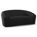  Manufacturer Color_Black -- Meridian Riley Stationary Fabric Loveseat IMAGE 1
