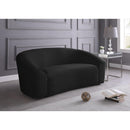  Manufacturer Color_Black -- Meridian Riley Stationary Fabric Loveseat IMAGE 2