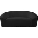  Manufacturer Color_Black -- Meridian Riley Stationary Fabric Loveseat IMAGE 5