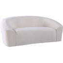 Meridian Riley Stationary Fabric Loveseat 610Cream-L IMAGE 1