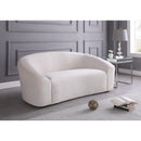  Manufacturer Color_Cream -- Riley 71" Cream Velvet Upholstered Loveseat IMAGE 2