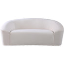  Manufacturer Color_Cream -- Riley 71" Cream Velvet Upholstered Loveseat IMAGE 5