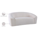  Manufacturer Color_Cream -- Riley 71" Cream Velvet Upholstered Loveseat IMAGE 9