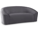  Manufacturer Color_Grey -- Riley 71" Grey Velvet Upholstered Loveseat IMAGE 1