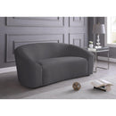  Manufacturer Color_Grey -- Riley 71" Grey Velvet Upholstered Loveseat IMAGE 2