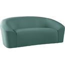 Meridian Riley Stationary Fabric Loveseat 610Mint-L IMAGE 1